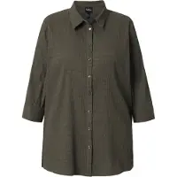Ulla Popken Hemdbluse in olivgrau | Gr.: 46-48
