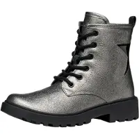 Geox JUNIOR J CASEY GIRL ANKLE BOOTS GRAPHITE/BLACK 30_EU