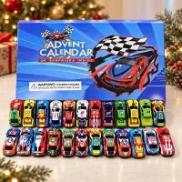 Traumheim Auto Adventskalender für Kinder, 24 Mini-Rennwagen mit Rückziehfunktion, 24 Türchen voller Vorfreude bis Weihnachten