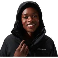 Berghaus Wasserdichte Hinderwick Jacket, Damen Jacke, 16 (42), BLACK/BLACK,