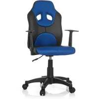 Dripio Kinderdrehstuhl KID GAME AL, Kunstleder, schwarz/blau, höhenverstellbar