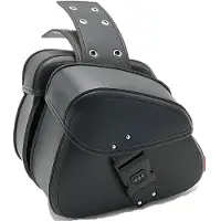 Merkloos Universeller Motorrad-Gepäckträger mit seitlichen Taschen für zusätzlichen Stauraum