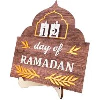 Dripio Ramadan Countdown-Kalender aus Holz mit Ständer und Zahlen