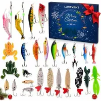 Mormark 24er-Set Angel-Adventskalender mit Angelködern & Zubehör – LUREVENT