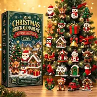Beherger 24 Tages 3D Mini Weihnachts Bausteine Adventskalender 2026, für Kinder, Weihnachten Countdown