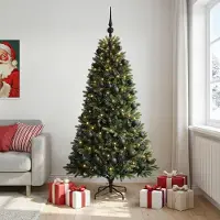 Syfax Künstlicher Weihnachtsbaum mit Kugel 240 cm 300 LEDs