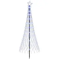 Syfax LED-Weihnachtsbaum 180 cm 230 LEDs Blau Eisen Schwarz