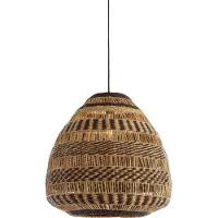 Light & Living Hängeleuchte - natürlich - Soluna - pflanzliche materialien - Ø 56cm - E27 - 2996284 -