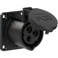 Pce 313-7f0 CEE-Anbausteckdose gerade (65x65mm) 16A 3p 7h IP44/IP54 3137f0