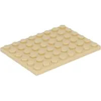 LEGO 25 Stück Bauplatten, 6x8, Beige