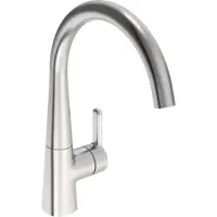 Hansa HANSADESIGNO Style Küchenarmatur, Standmontage, Ausladung 219mm, 5101228380, Farbe: Stahl gebürstet