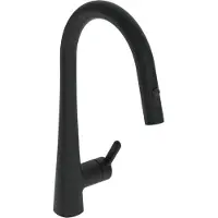 Hansa HANSADESIGNO Style Comfort-Küchenarmatur, Standmontage, Ausladung 231mm, 5136228333, Farbe: Mattschwarz