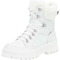 Rieker Winterboots , Damen, Gr. 36, Schurwolle, weiß, Leder, Textil, Schuhe Winterboots, Schneeboots, Winterstiefelette mit wasserabweisender R-TEX-Membran