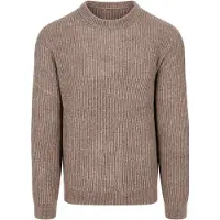 Profuomo Herren Pullover & Cardigans Pullover Crew Neck Chenille Rib - Bruin - Größe L