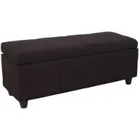 Generique Aufbewahrungs-Truhe Kriens, Sitzbank Bank, Stoff/Textil, 45x114x45cm FSC-zertifiziert ~ schwarz