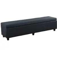 MCW Bank Sitzbank mit Aufbewahrung Kriens XXL, Kunstleder, 180x45x45cm FSC-zertifiziert ~ schwarz matt