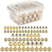 PerfectLED Set mit Weihnachtsschmuck in verschiedenen Grössen, 70 Stück.