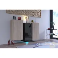 Furnitech K10 Modernes Wohnzimmer, Kommode, Schrank, Sideboard, Schlafzimmer, Esszimmer, Wohnzimmermöbel (Möbel ohne LED, K10-18HGM-SB7)