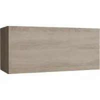 Furnitech Wohnwand Wohnzimmer | Hängend Wohnwand Modern | Wohnzimmer Schrankwand mit Regale und TV Schrank | Wohnzimmer Möbel (GS4, Sonoma Eiche)