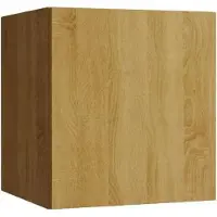 Furnitech Wohnwand Wohnzimmer - Hängend Wohnwand Modern - Regale und TV Schrank - Wohnzimmer Möbel (GS1, Gold Eiche)
