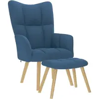 Selius Relaxstuhl - Sessel - Loungestuhl - Fernsehsessel - Bequemer Polyesterbezug - Inklusive Fußhocker