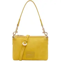 BIASIA Leder Umhängetasche Feather Small Crossbody Bag Avocado gelb