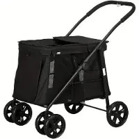 Selius Hundefahrradanhänger - Hundefahrradwagen - Hunde-Buggy - Tierwagen - Fahrradanhänger - 3-in-1 Design