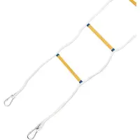 Selius Seilkletterleiter, 10 Meter – Rettungsleiter für Notausgänge – Tragfähigkeit: 200 kg – Material: Polypropylen und Harz