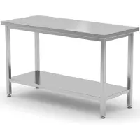 Selius Arbeitstisch – Werkbank – Edelstahl-Arbeitstisch – Arbeitsplatte – Edelstahl AISI 430 – 100 x 60 cm – Arbeitsfläche