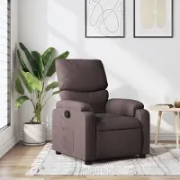Selius Relaxstuhl, verstellbar, aus Stoff, dunkelbraun, mit Seitentasche