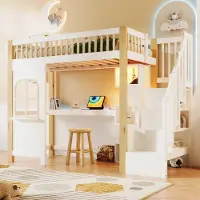 Selius Etagenbett – Kinderbett – Stockbett – Bettgestell – Hausförmiges Bett – 90x200 cm – Massivholz