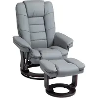 Selius Relaxstuhl - Loungestuhl - Sessel - Sessel mit Fußstütze - Grau - Verstellbare Rückenlehne bis 135°