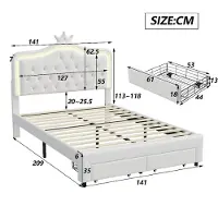 Selius Kinderbett – Einzelbett – Bett für Jungen – Bett für Mädchen – Weiß, 140x200 cm