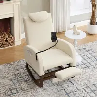 Selius Schaukelstuhl - Schaukelstuhl mit Fußstütze - Relaxsessel - Schaukel-Sofa - Loungesessel