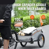 Selius Fahrradanhänger - Fahrradkorb - Anhänger für Fahrräder - Kinderwagen - Gepäcktasche für Fahrradanhänger - 100 lbs