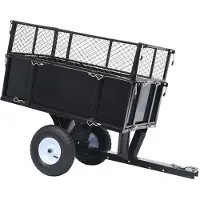 Selius Plateauanhänger – Nutzlast: 150 kg – Abmessungen: 130 x 52 x 87 cm – Für Rasenmäher