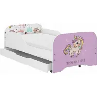 Selius Kinderbett – Kleinkindbett – Jugendbett – Bett mit Zelt – Mädchenbett – 140x70 cm – Mit Matratze