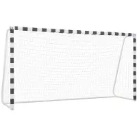 Selius Fußballtor – Tornetz – Trainingsziel – Metall – 300 x 160 x 90 cm – Schwarz-weiß