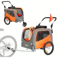 Selius Hundefahrradanhänger - Hundetransportanhänger - Fahrradbuggy - Hundebuggy - Hunde-Buggy - Geeignet für Hunde bis zu 45 kg