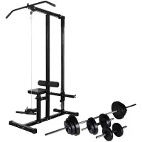 Selius Kraftstation – Power Tower – Fitnessgerät für das Heimfitnessstudio – Wolframstahl – Verstellbare Gewichte
