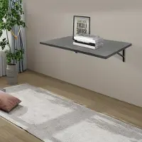 Selius Klappbarer Werkbank – Werktafel – Klapptisch – Wandtafel – Klapptisch – Schwarz, Holz und Metall – Tragfähigkeit: 226 kg
