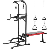 Selius Power Tower – Fitnessstation – Klimmzugstange – Krafttraining – Verstellbar – Belastbarkeit: 200 kg