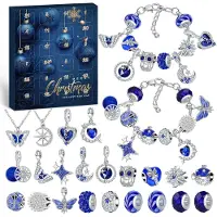 OCreon Adventskalender 2026 für Damen und Mädchen – 24 Befüllbare Weihnachtskalender-Armbänder, Ketten und Anhänger – Adventskalender-Schmuck
