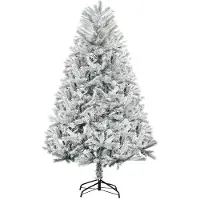 Selius Kunsttannenbaum - Künstlicher Tannenbaum - Schneetannenbaum - Weißer Weihnachtsbaum - Imitation Nordmanntanne - 180 cm hoch - 521 Zweige mit Schneeeffekt