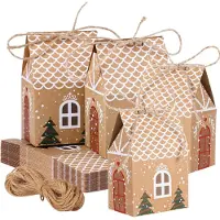 OCreon Mittelgroße Weihnachtsgeschenkboxen – Geschenkboxen für Adventskalender – Süßigkeiten – Weihnachtsleckereien – Kekse