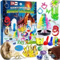 OCreon Adventskalender 2025 für Kinder (Jungen und Mädchen) mit Experimenten, Edelsteinen und einem Ausgrabungsset – Enthält 24 Experimentierboxen