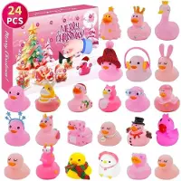 OCreon Adventskalender – 24 Tage bis Weihnachten mit 24 Gummientchen, lustiges Badezeug für Kinder im Alter von 3 bis 9 Jahren