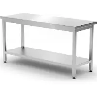 Selius Werkbank – Edelstahl-Werkbank mit den Maßen 120x60x85 cm, mit verstellbaren Füßen und Ablagefach