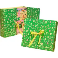 OCreon Grüne Geschenkbox für Adventskalender 2025 – für Mädchen und Frauen – Weihnachts-Adventskalender-Box – 24 Tage Adventskalender-Countdown