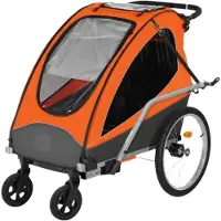 Selius Fahrradanhänger - Fahrradanhänger - Anhänger für Fahrräder - Kinderfahrradanhänger - Kinderanhänger für Fahrräder - Klappbarer Kinderwagen